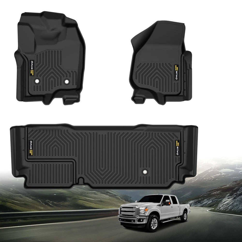 TPE Floor Mats for Ford F-250/F-350/F-450 SuperCrew/Crew Cab (2012–2016)