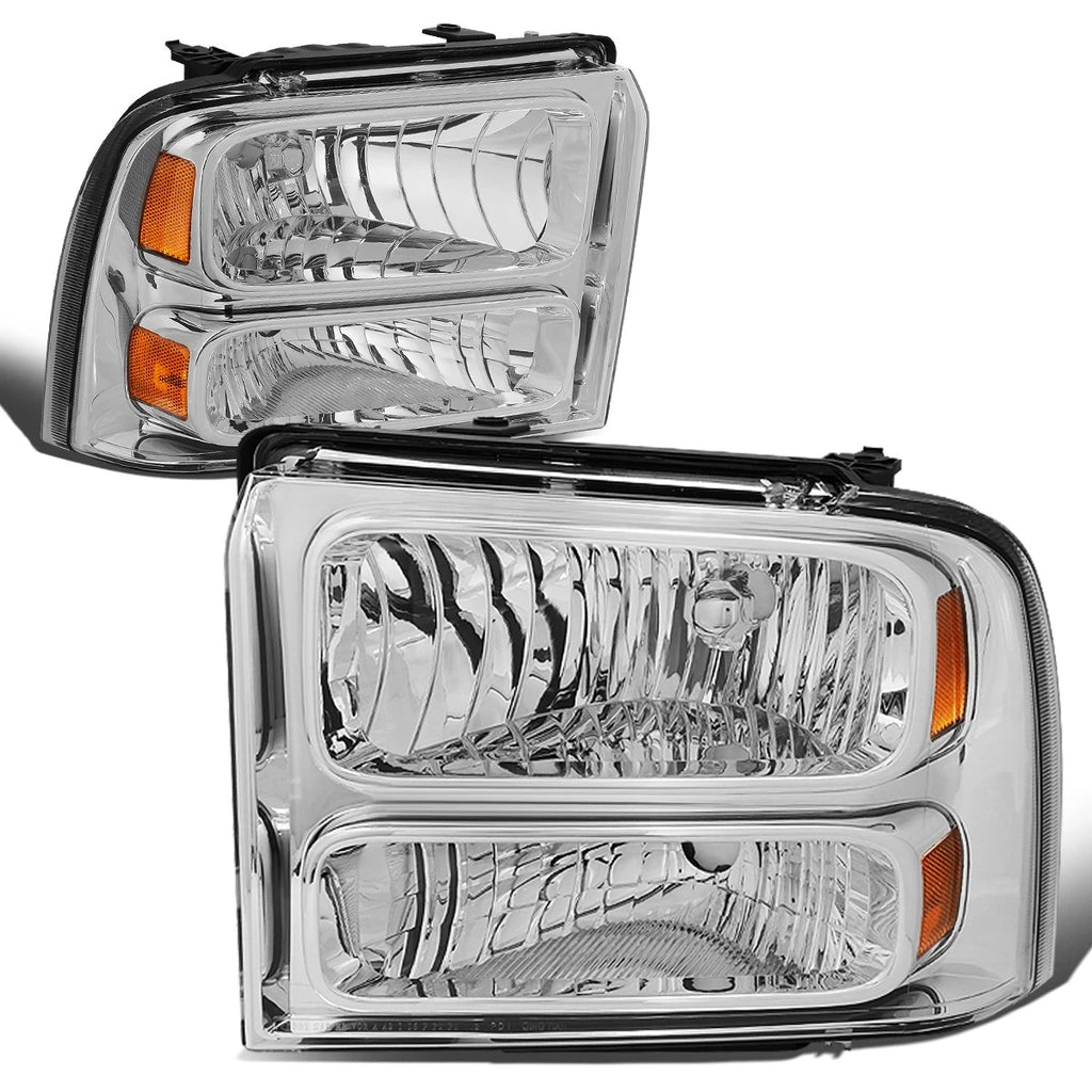 Chrome Housing Head, Bumper, Corner, Smoked LED Fog Light Kit for Ford Super Duty (2005–2007)