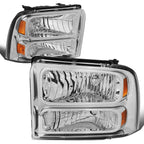 Chrome Housing Head, Bumper, Corner, Smoked LED Fog Light Kit for Ford Super Duty (2005–2007)