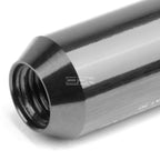 Set of 4 Open-End Aluminum Gun Metal Lug Nuts + Adapter M12x1.5 (Fits Various)