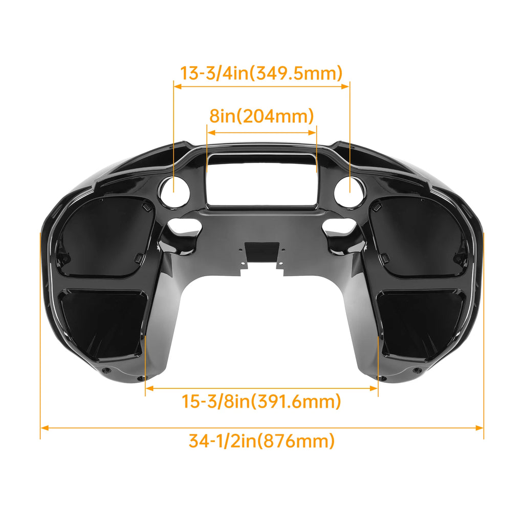 Vivid Black Inner & Outer Front Fairing for Harley Road Glide FLTRX (2015–2024)