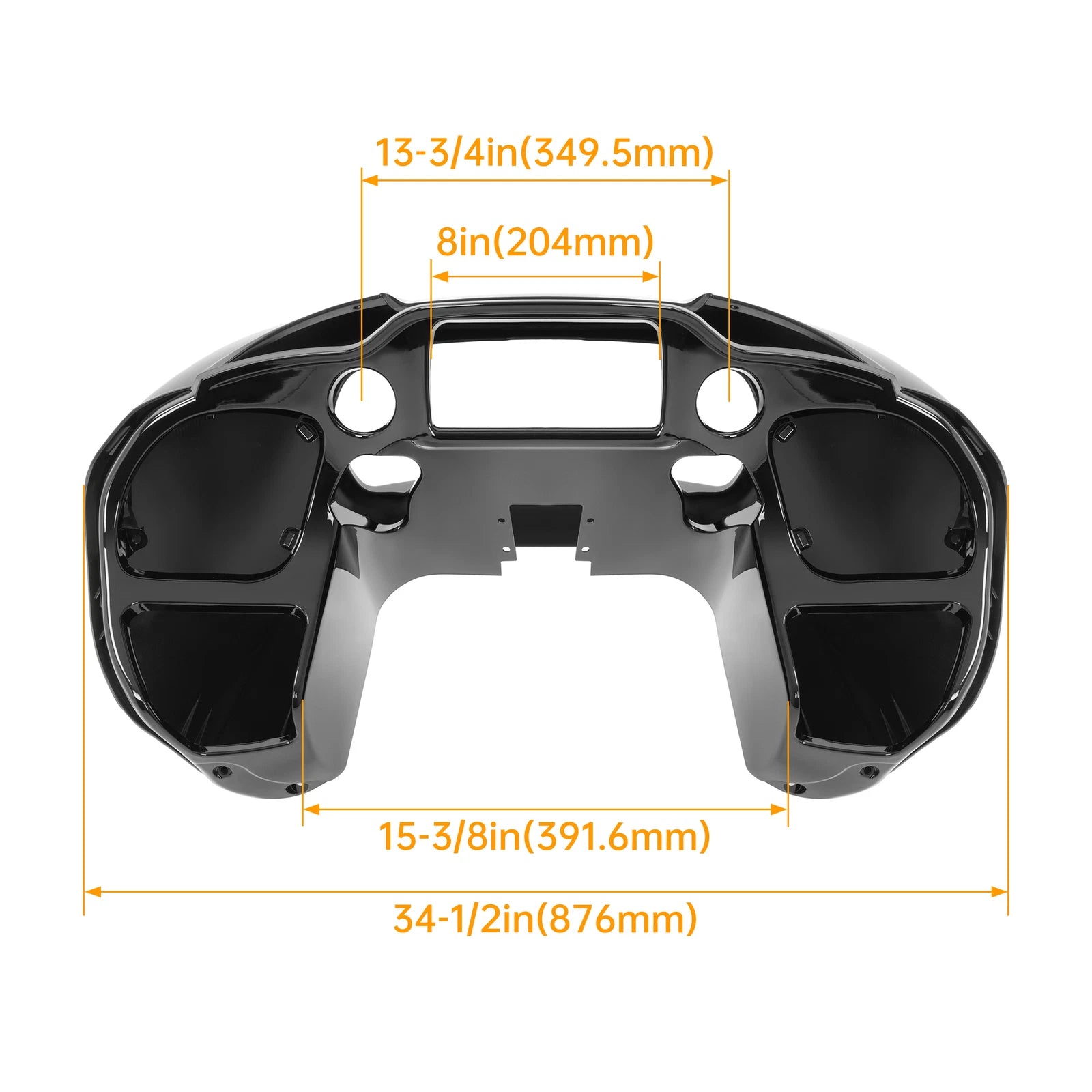 Vivid Black Inner & Outer Front Fairing for Harley Road Glide FLTRX (2015–2024)