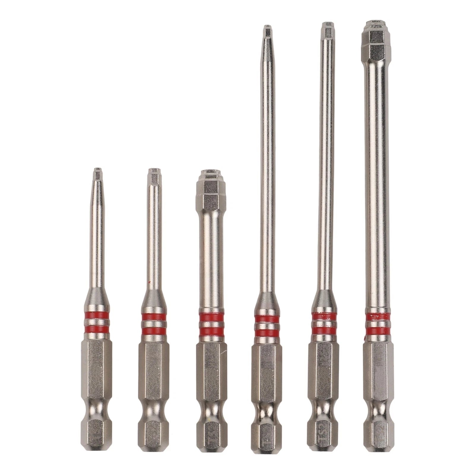 Set of 6 Hex Shank Electric Screwdriver Bits for Power Drills