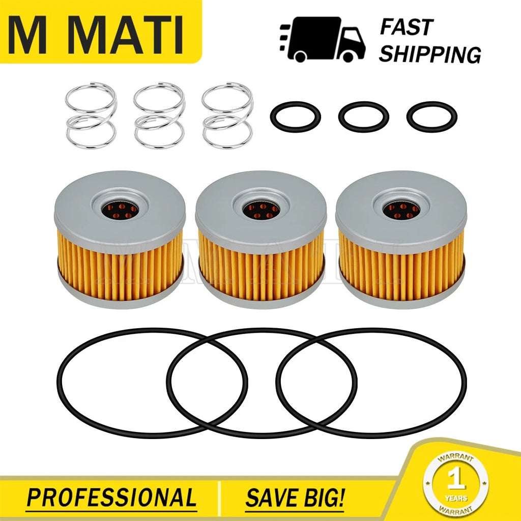 Set of 3 Oil Filter Springs & O-Rings for Suzuki LS650 LS650F LS650P (1986–2004)