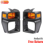 Set of 2 Headlight Trim Bezels for Ford E150 E250 E350 (2008-2014)