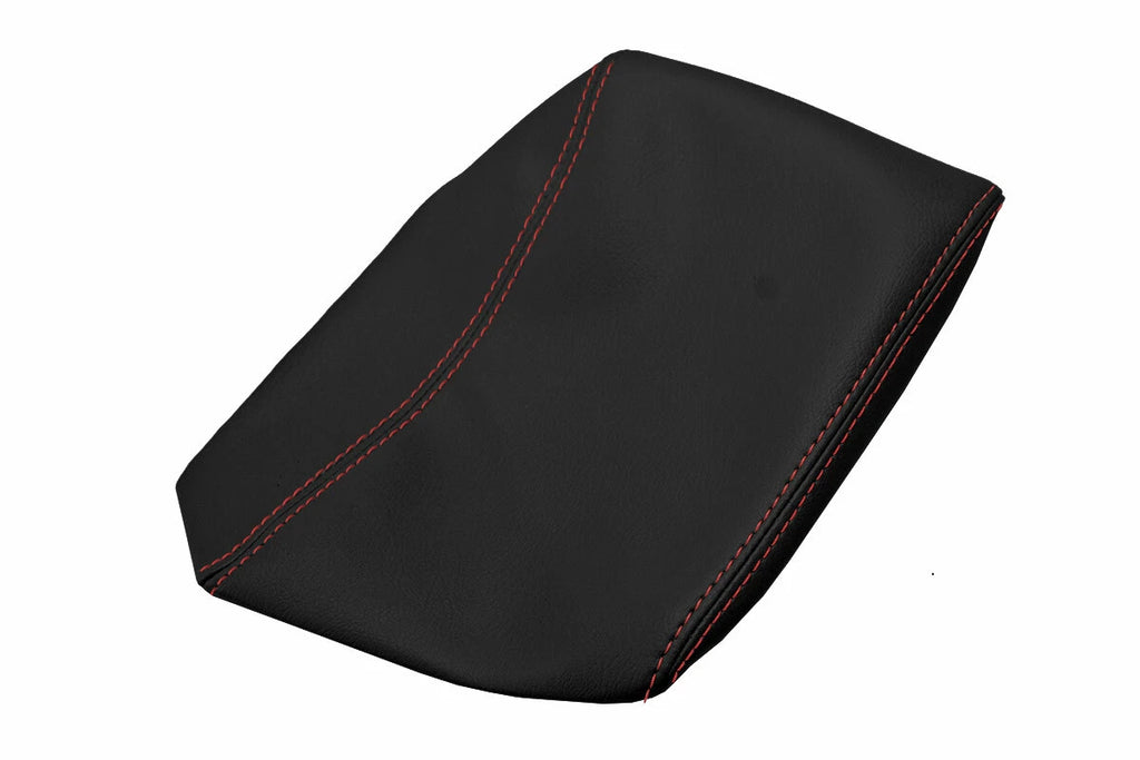 Leather Console Lid Armrest Cover for BMW E81 E82 E87 (2004–2013) Red Stitch