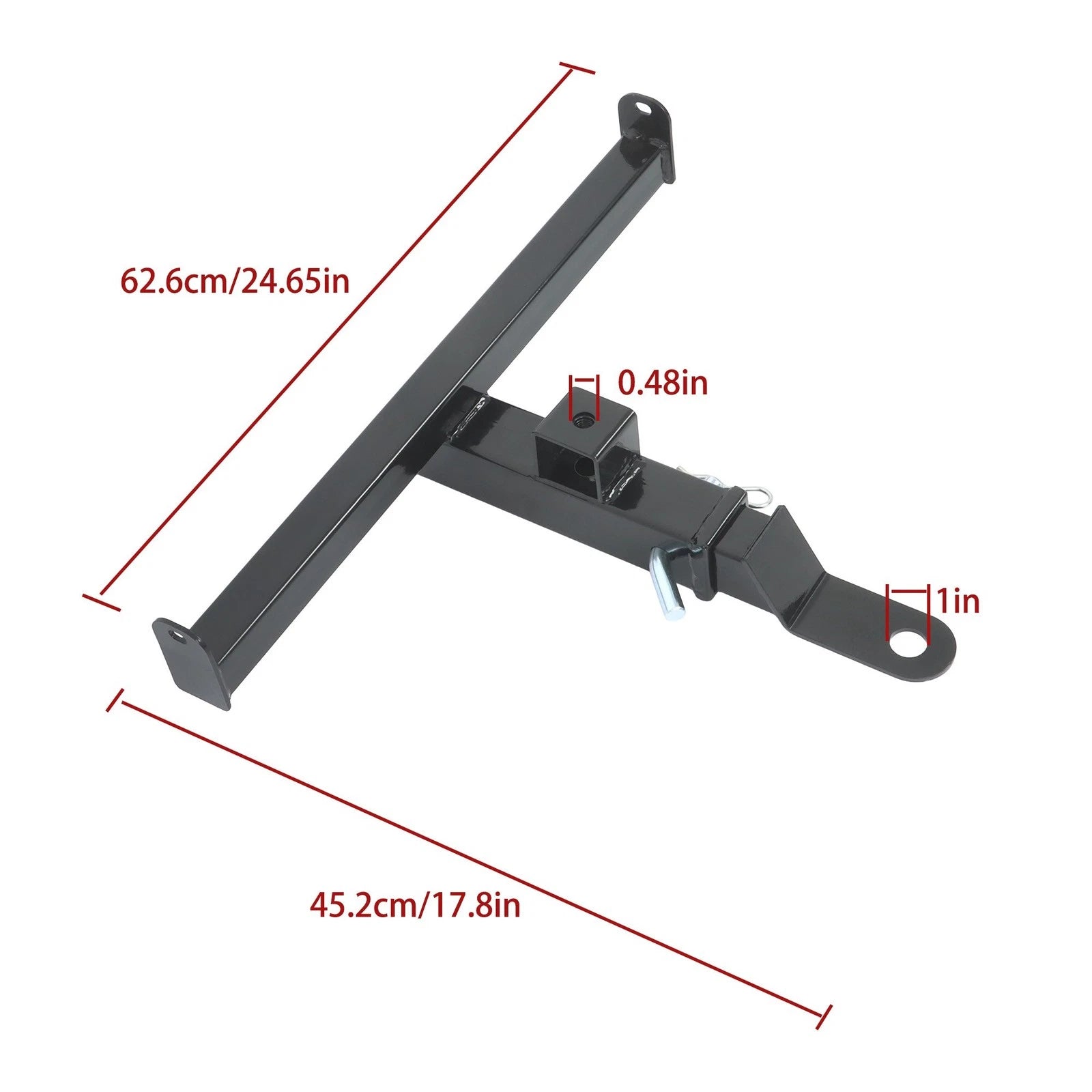 Trailer Hitch for EZGO RXV (2008–Present) Black Bumper Mount