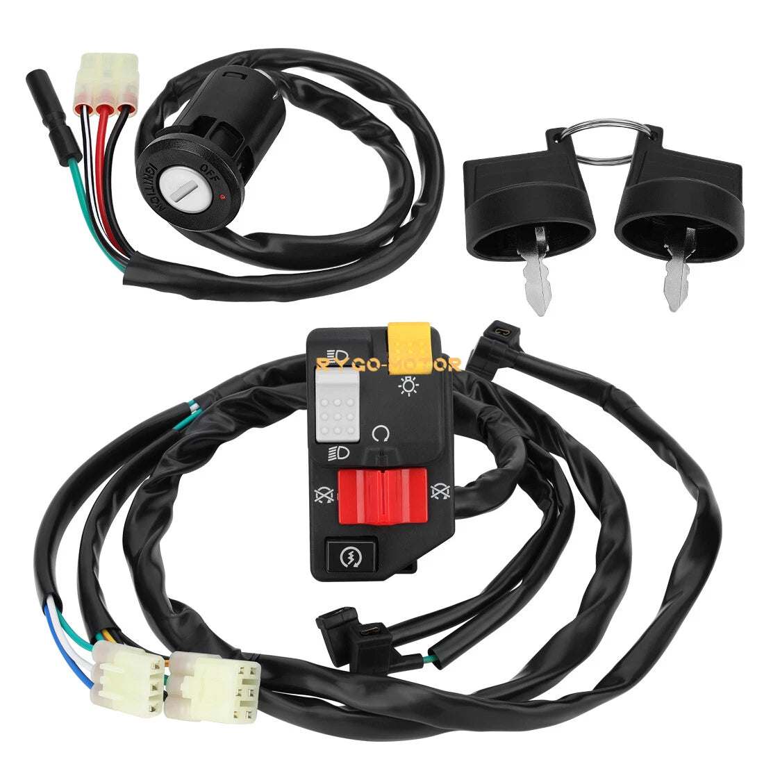 Left Handlebar Switch & Key Switch for Honda Recon 250 TRX250TM (2007–2020)