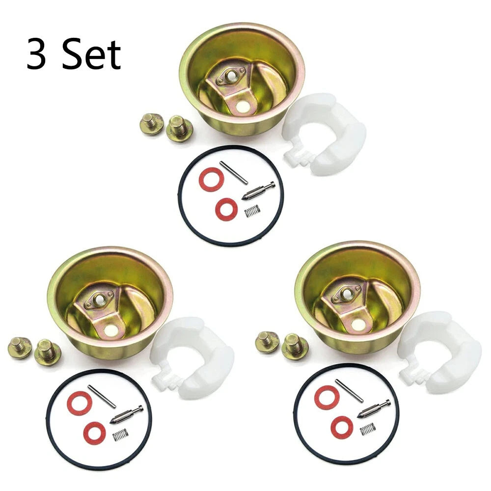 Set of 3 Carburetor Needle Bowl Float Gaskets for Honda GX240 GX270 GX340 GX390