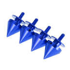 Blue Spike Quick Release Fasteners 4pcs for Audi A4 A5 A6 (2009-2011)