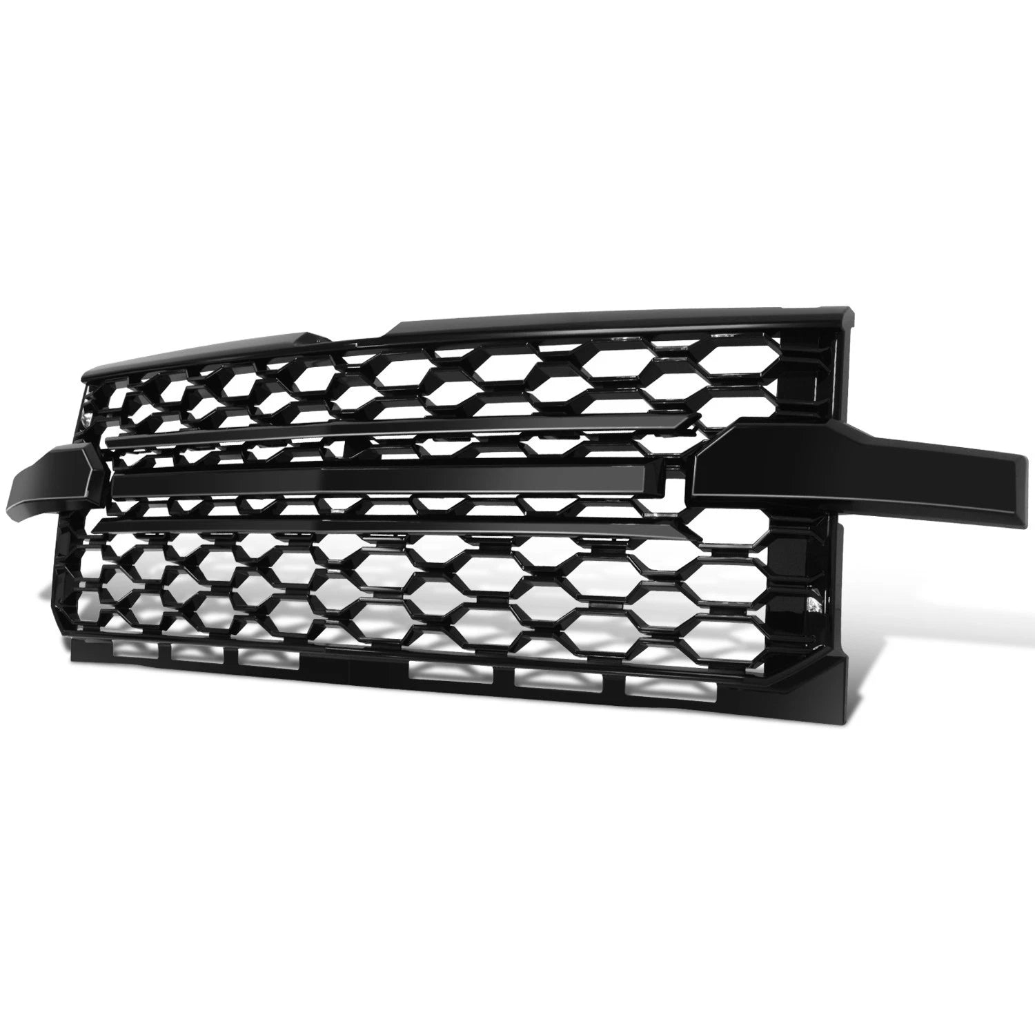 Glossy Black Honeycomb Mesh Front Grille for Chevy Silverado 1500 LTD (2019–2022)