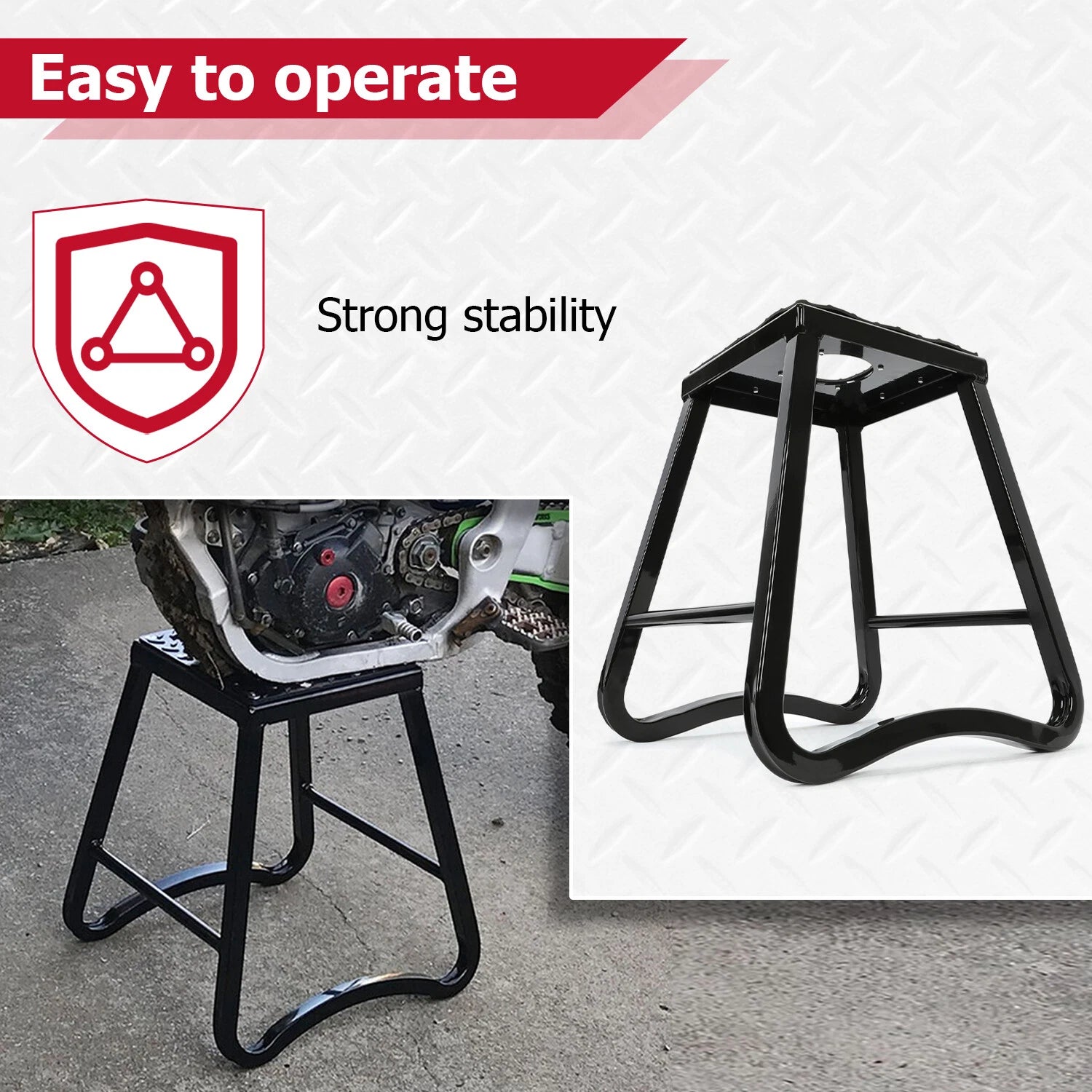 Dirt Bike Stand for Motorcycle Motocross (1000LBS Capacity) Black