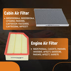 2PC Engine & Cabin Air Filter for Jeep Wrangler (2018–2025) PA10396