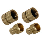Set of 4 Brass Quick Connect Pressure Washer Adapter Fittings