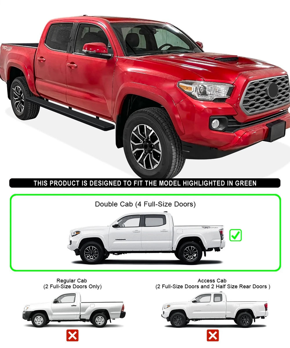 6-Inch Running Boards for Toyota Tacoma Double Crew Cab (2005–2023)