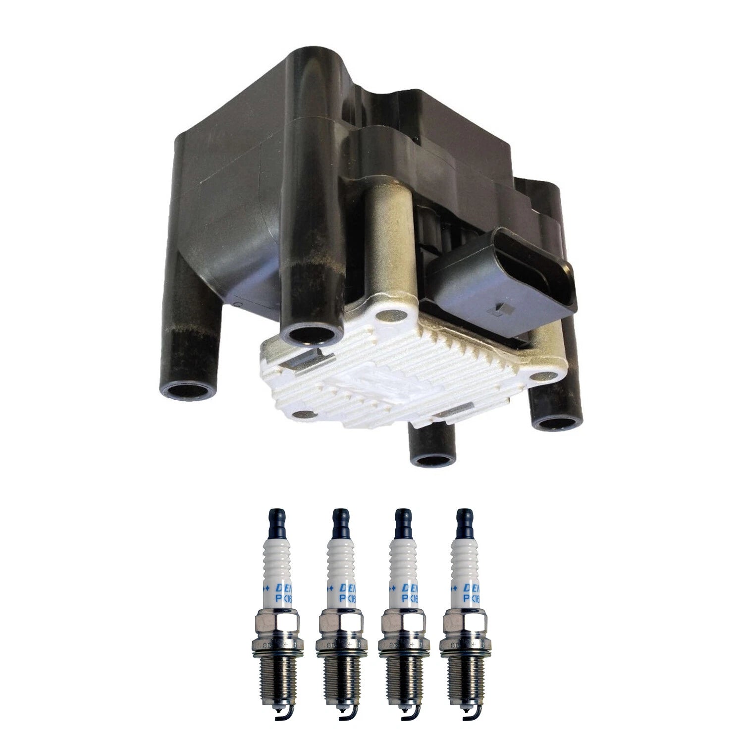Set of 5 Ignition Coil & Double Platinum Spark Plug Kit for VW Golf Jetta (2000–2006)