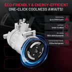 A/C Compressor and Clutch for Volkswagen Passat 2014-2015 (1.8L, CO 4573JC)