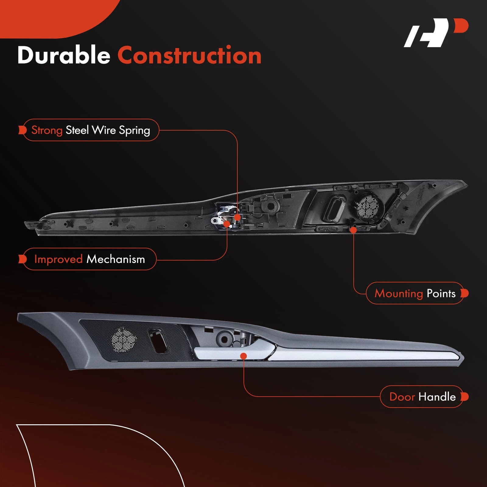 Front Right Interior Door Handle for Ford Fusion (2013-2016)