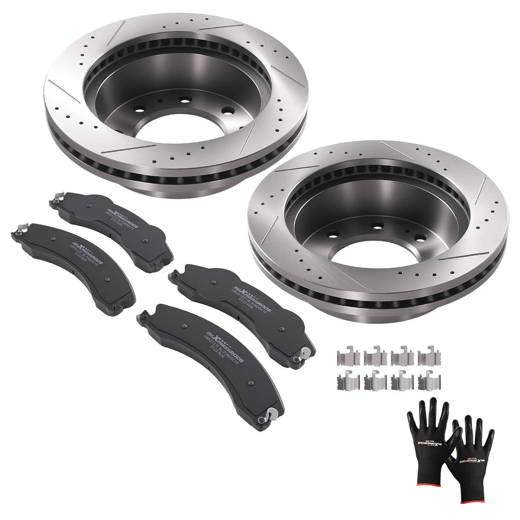 Front Brake Rotors + Pads for Chevrolet Silverado 2500 3500 HD (2011–2019)