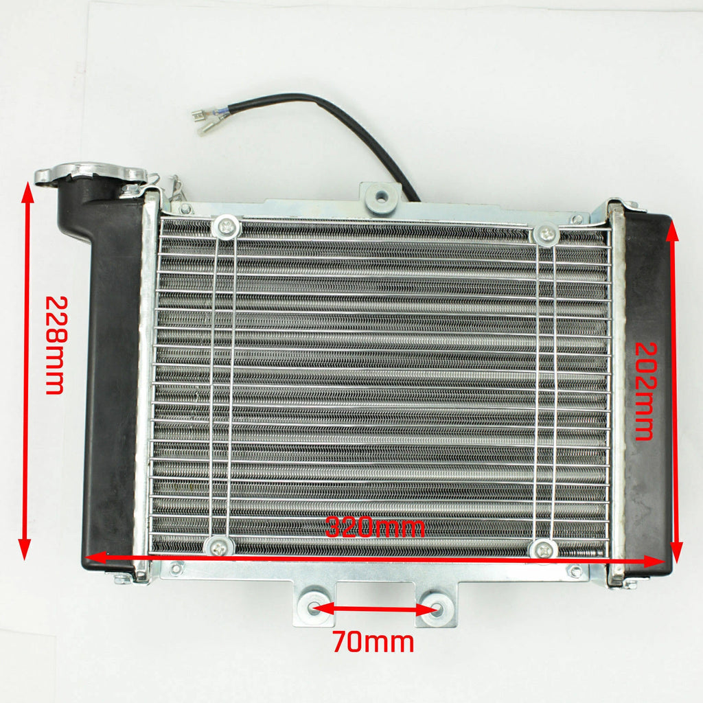 Engine Radiator + Cooling Fan for ATV Quad Bike Buggy (200cc 30cc)