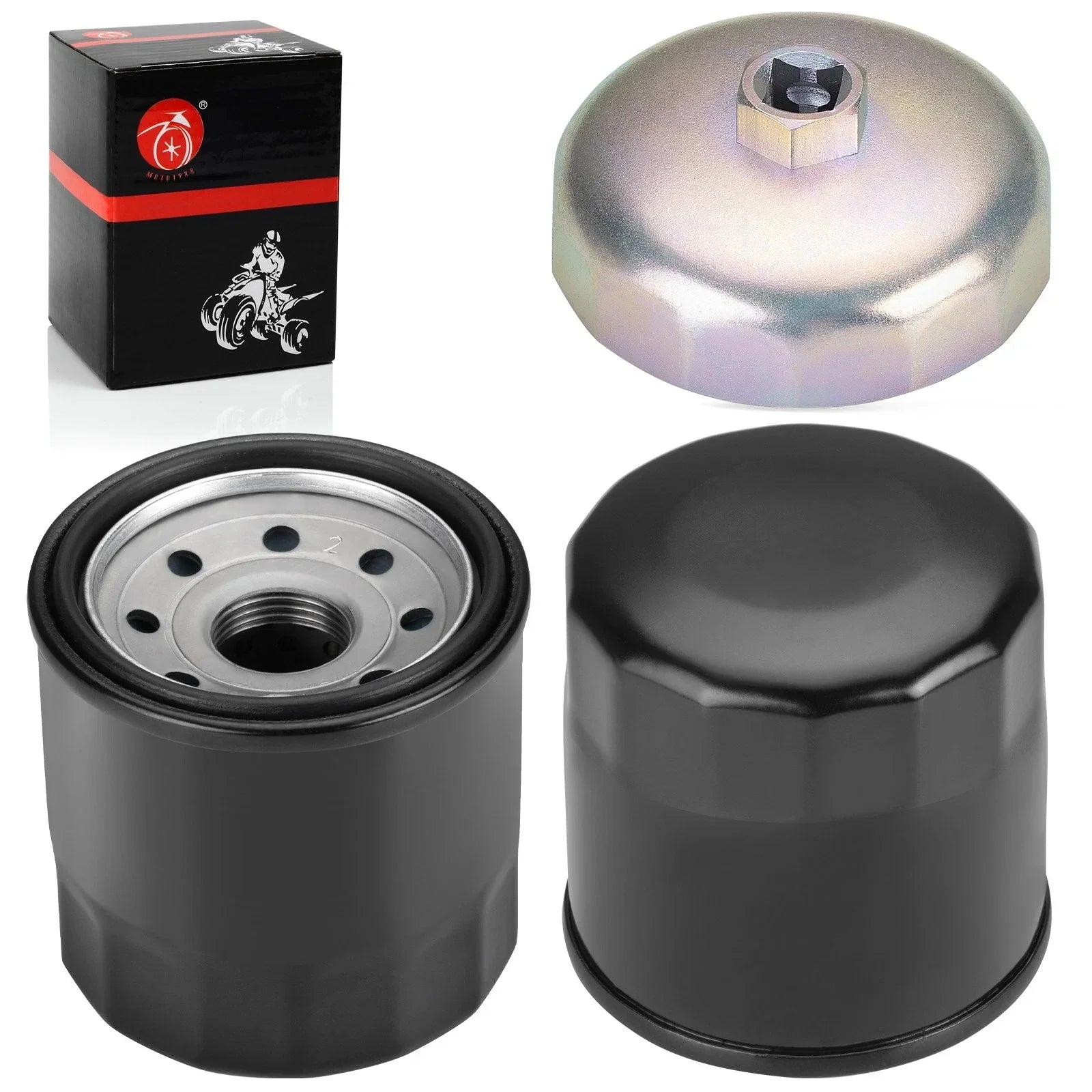 2 x Oil Filter & Wrench Tool for Honda VTX1300 / VTX1800 (2003–2008)