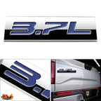 3D Polished Metal Blue Decal Emblem for Ford/Infiniti/Lincoln/Nissan (3.7L)