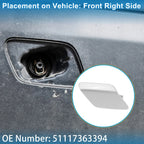 Front Right Washer Nozzle Cover Cap for BMW 428i Silver Tone