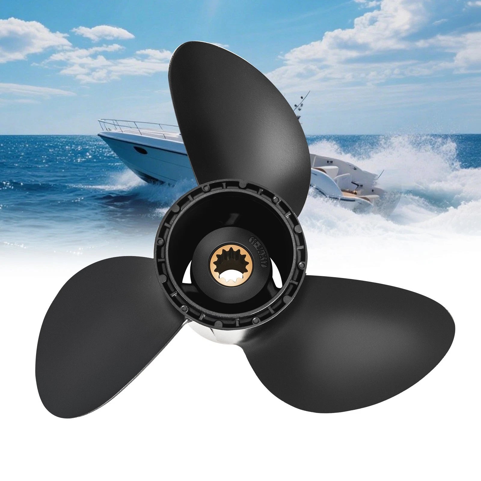 11 3/4 x 17 Outboard Propeller for Evinrude 40-50HP (13 Spline, RH)