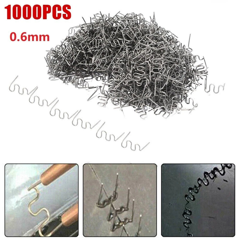 1000PCS Wave Hot Staples for Car Plastic Welder Bumper Repair (0.6mm)