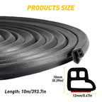 L Shape Car Door Rubber Seal Strip for Universal Vehicles (32.8Ft)