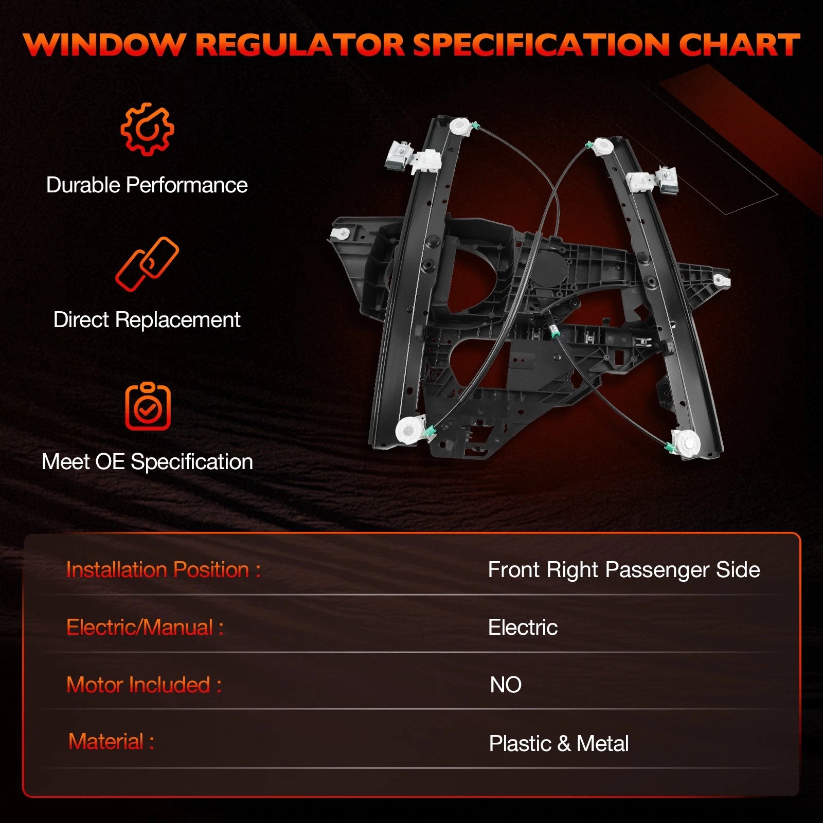 Power Window Regulator for Lincoln Ford Expedition (2007-2016)