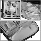 Pair of Chrome/Clear Signal Headlight Lamps for GMC Sierra 1500 (2007–2013)