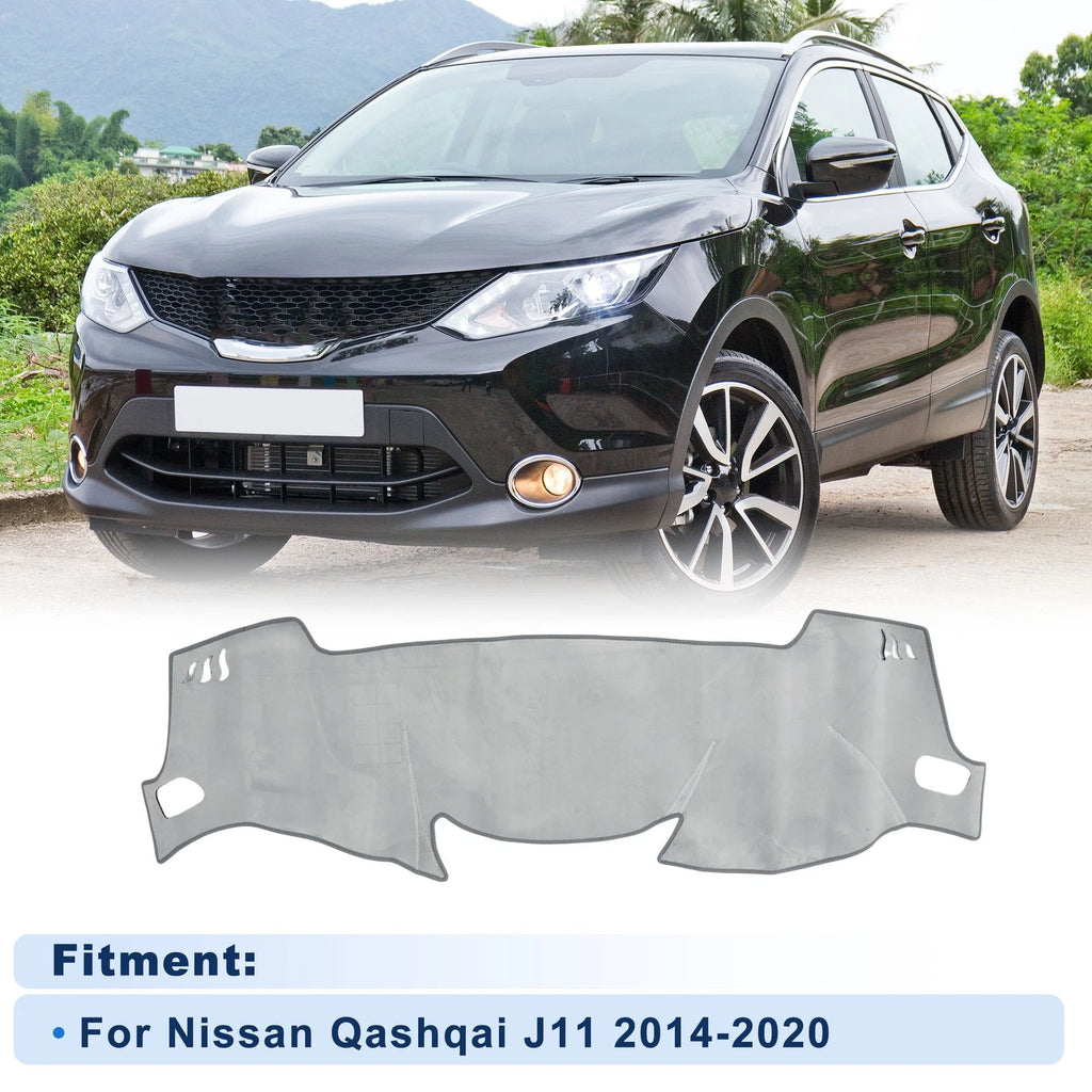Dash Cover for Nissan Qashqai J11 (2014–2020) Without HUD, Flannel Gray
