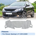 Dash Cover for Nissan Qashqai J11 (2014–2020) Without HUD, Flannel Gray