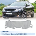 Dash Cover for Nissan Qashqai J11 (2014–2020) Without HUD, Flannel Gray