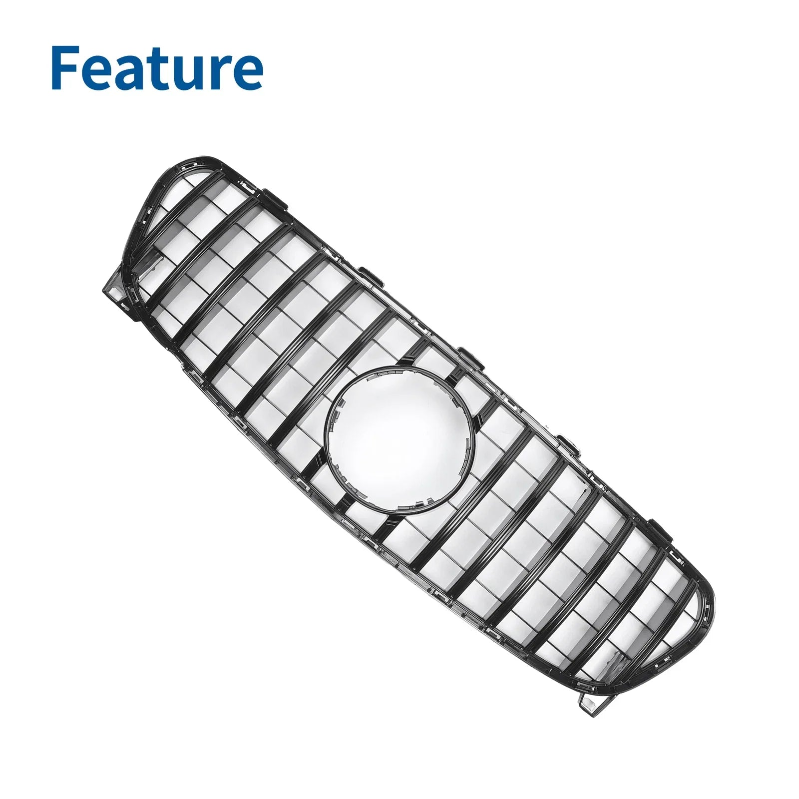 Front Upper Bumper Grille for Mercedes-Benz GLA Class X156 2017-2019 Black
