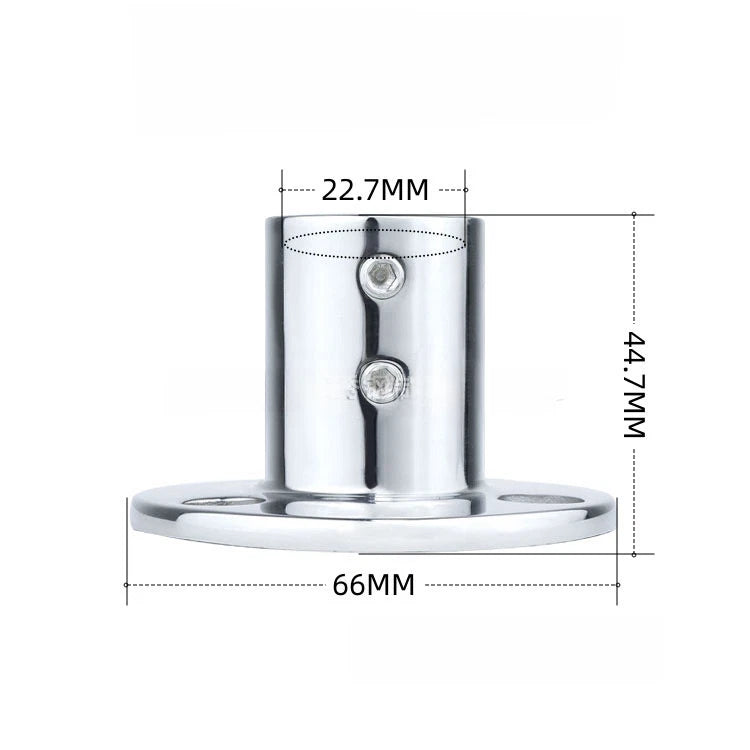 Round Tube Holder for Boat Railings (316 Stainless Steel, 22MM-38MM)
