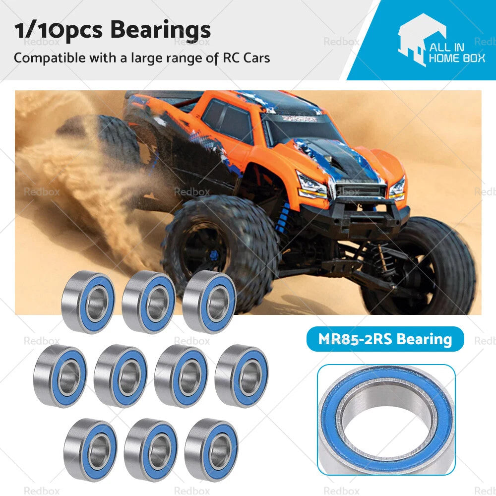 Set of 10 Bearings for RC 2728 4606 5114 1213 B020 MR85-2RS (5x8x2.5mm)