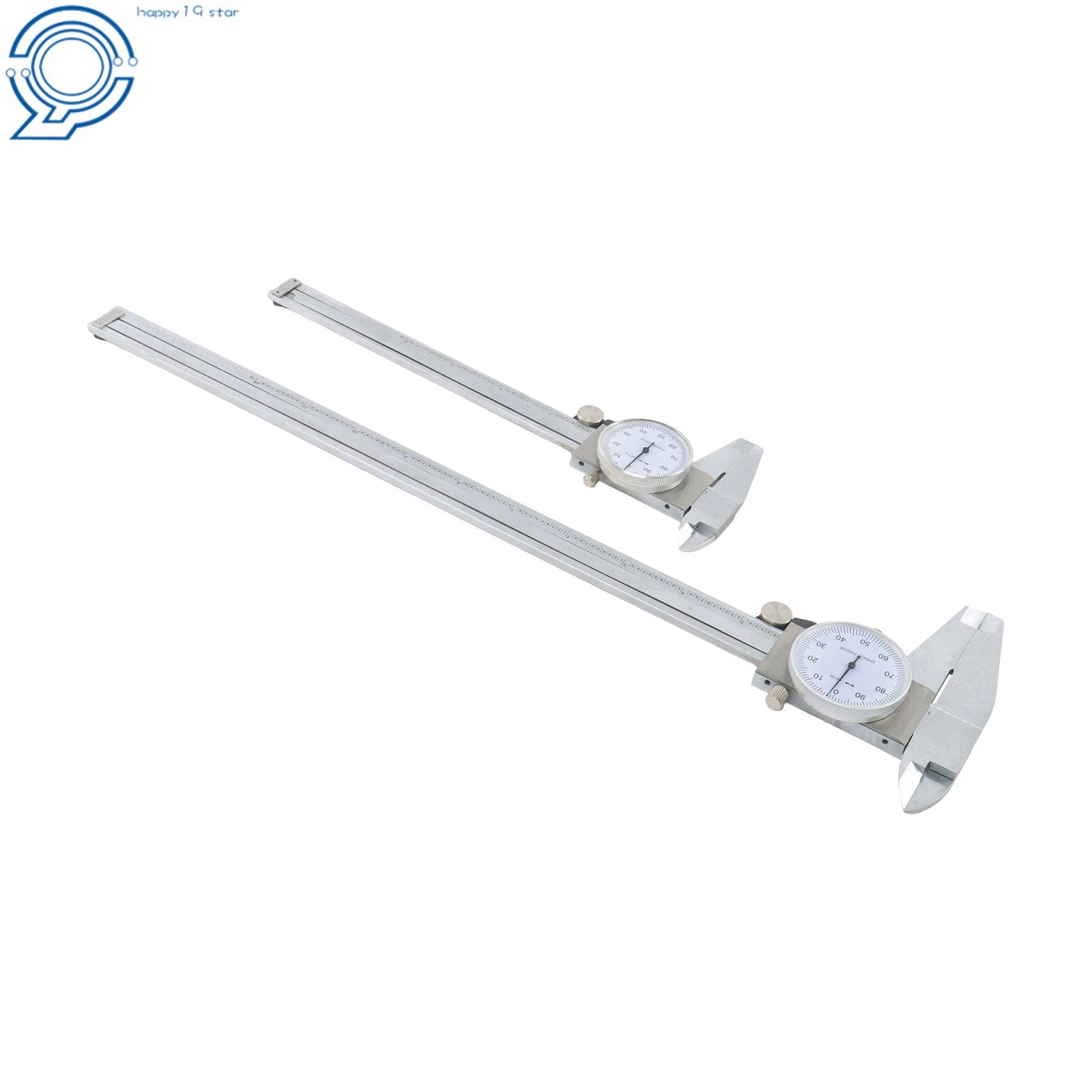 Set of 2 Stainless Steel Dial Calipers 6" & 12" .001"