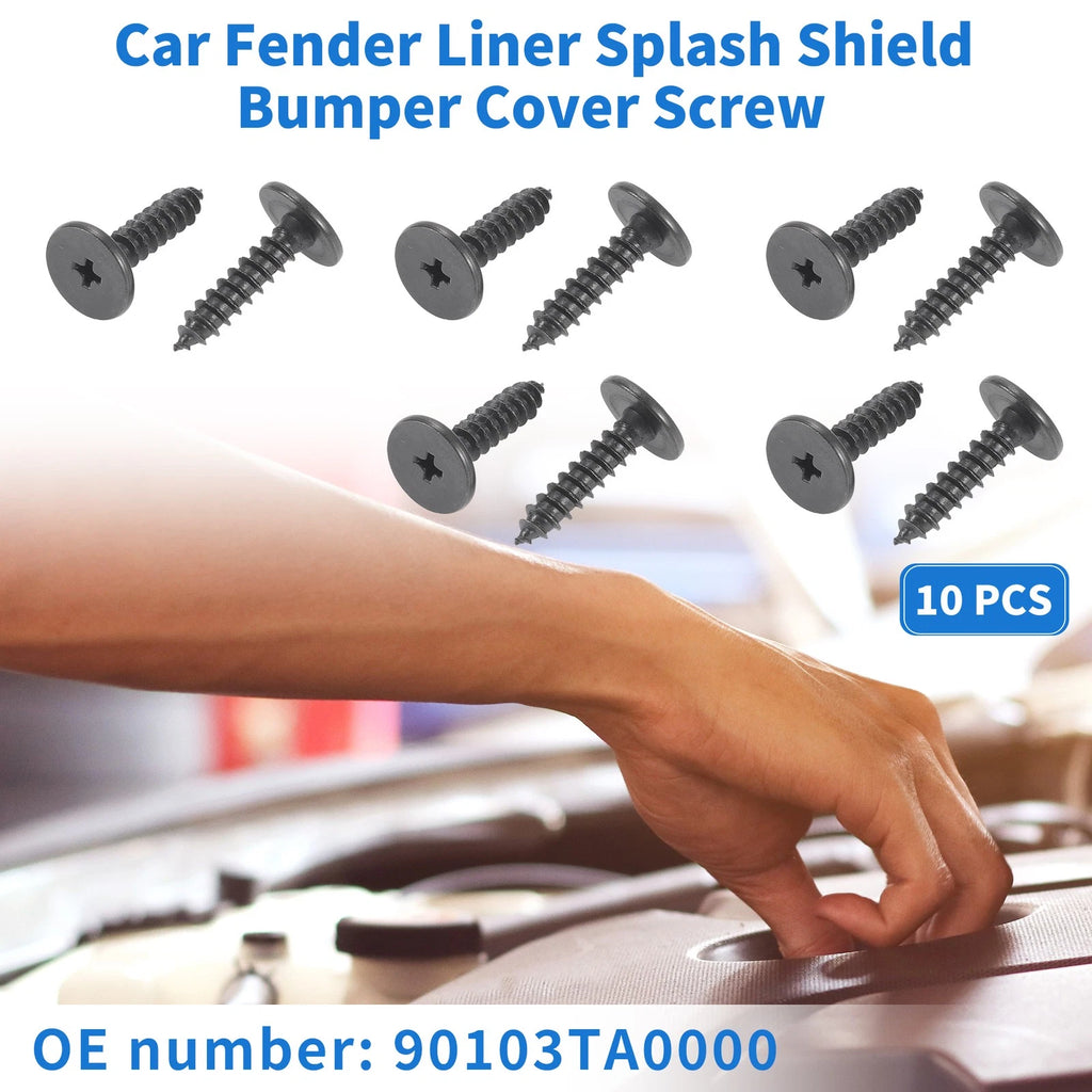 10 Pcs Fender Liner Splash Shield Bumper Cover Screw for Honda Accord 