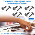 10 Pcs Fender Liner Splash Shield Bumper Cover Screw for Honda Accord 