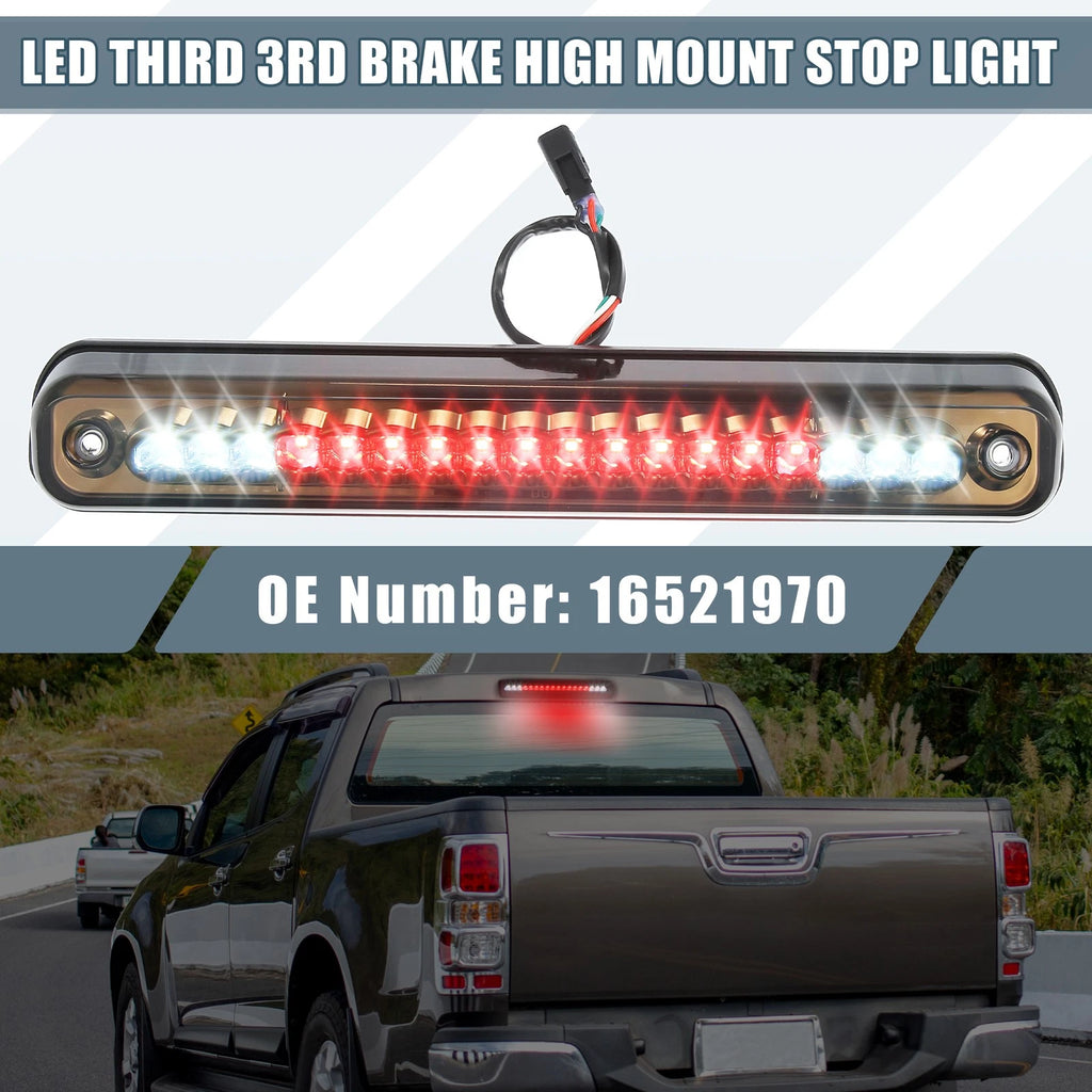 High Mount Stop Light 16521970 for Chevy (Chrome Tone Housing, Smoked Lens)