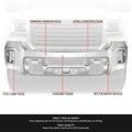 Chrome Front Bumper Face Bar for GMC Sierra 2500 3500 HD (2015–2019)