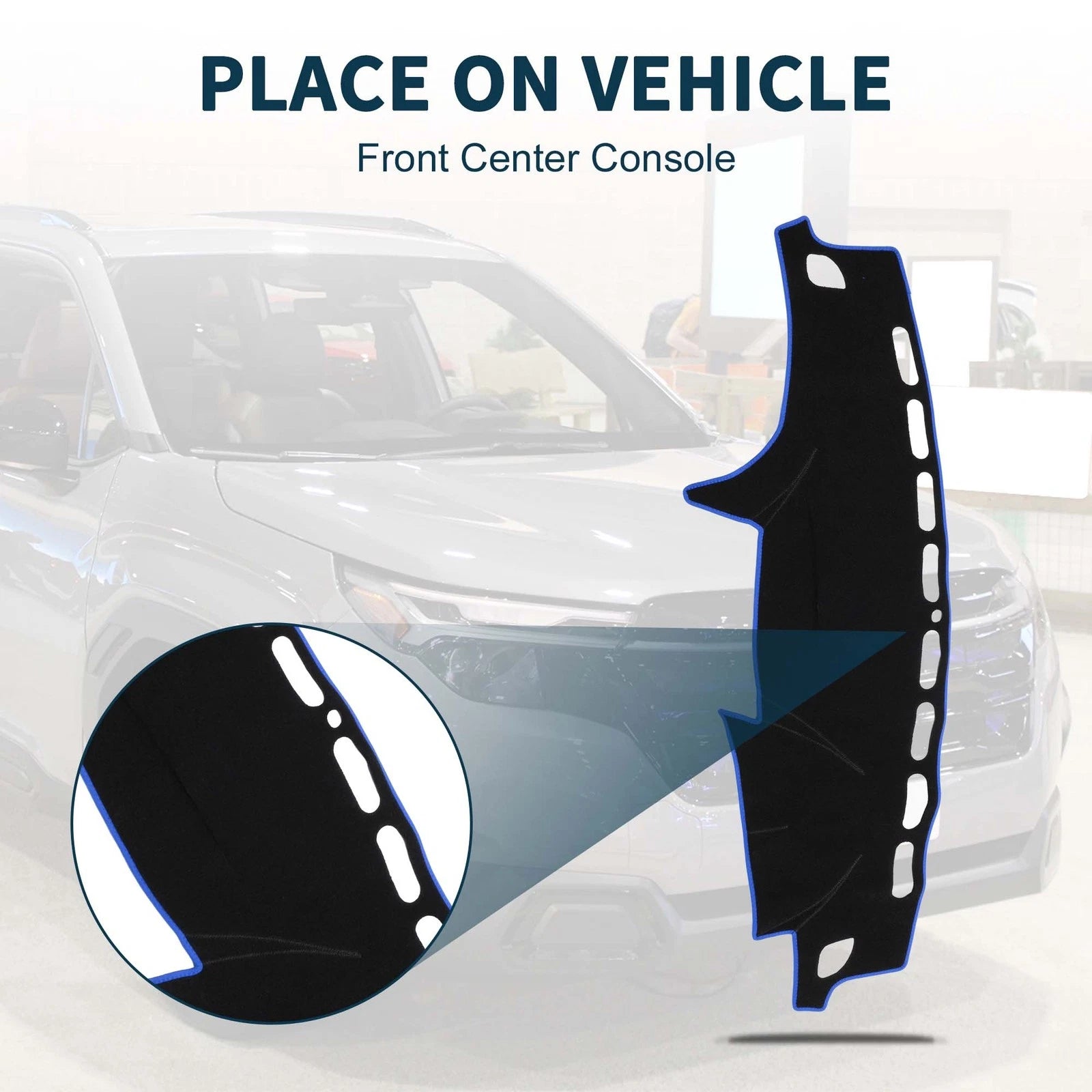 Dashboard Cover Mat for Subaru Forester SH (2007–2012) Black Blue
