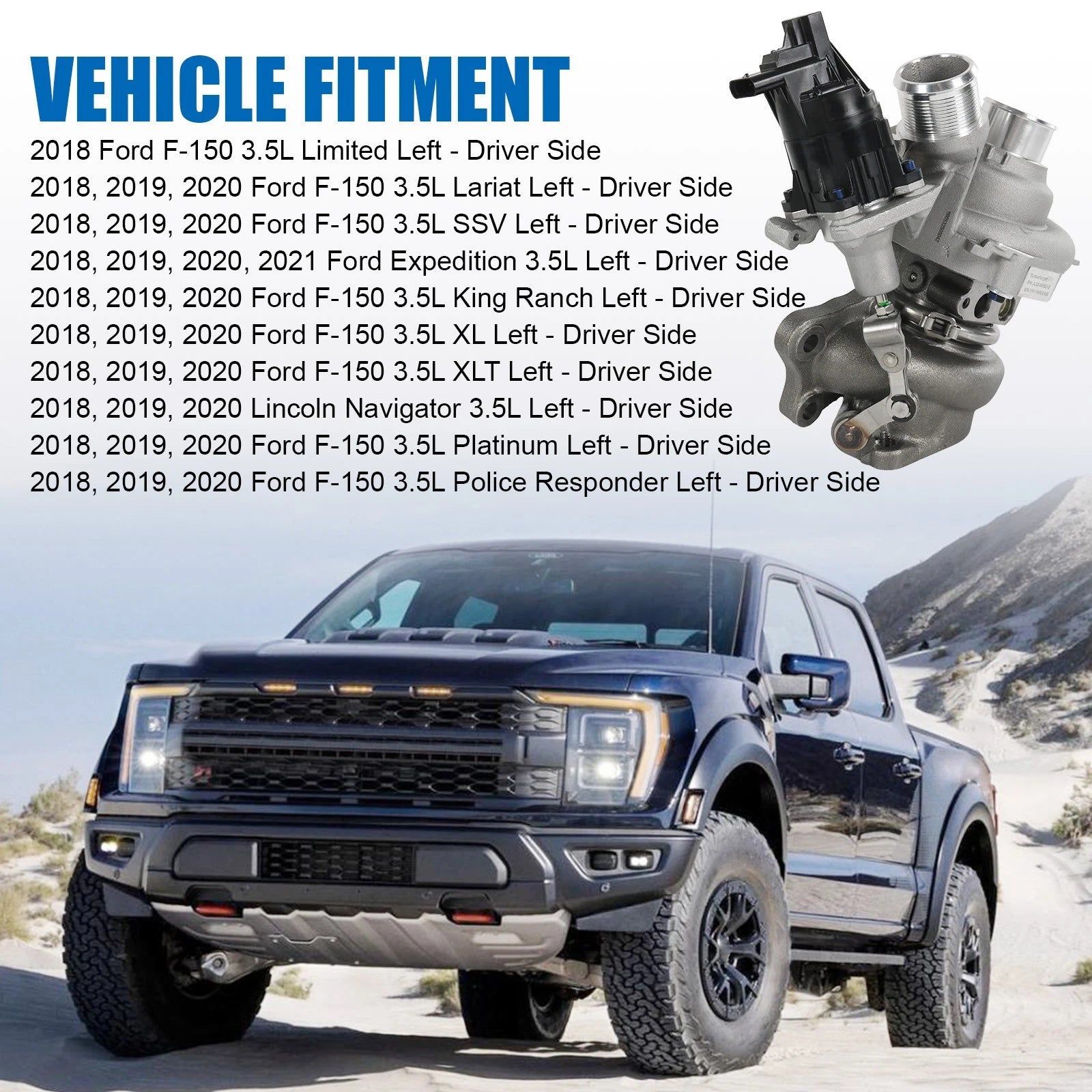 Pair Turbochargers for Ford F-150, Expedition, Navigator (2018–2020)