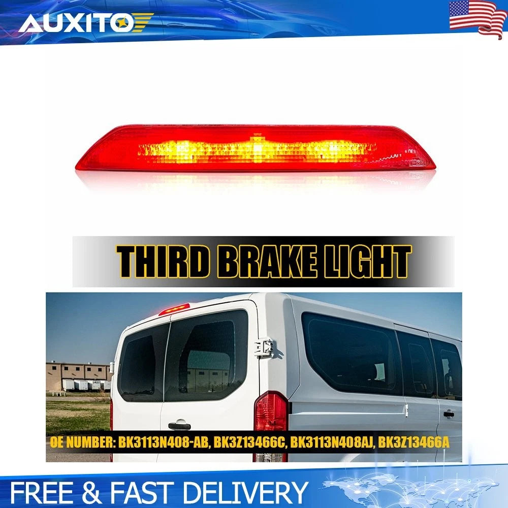 Rear Center High Mount Third Brake Light for Ford Transit 150 250 350 (2015–2023)