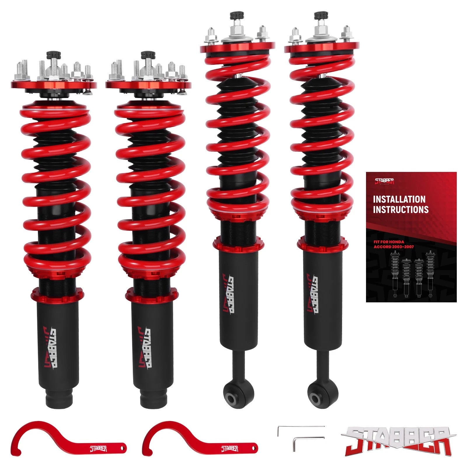 Coilovers Lowering Kit 24 Level Damper Struts for Honda Accord (2003–2007)