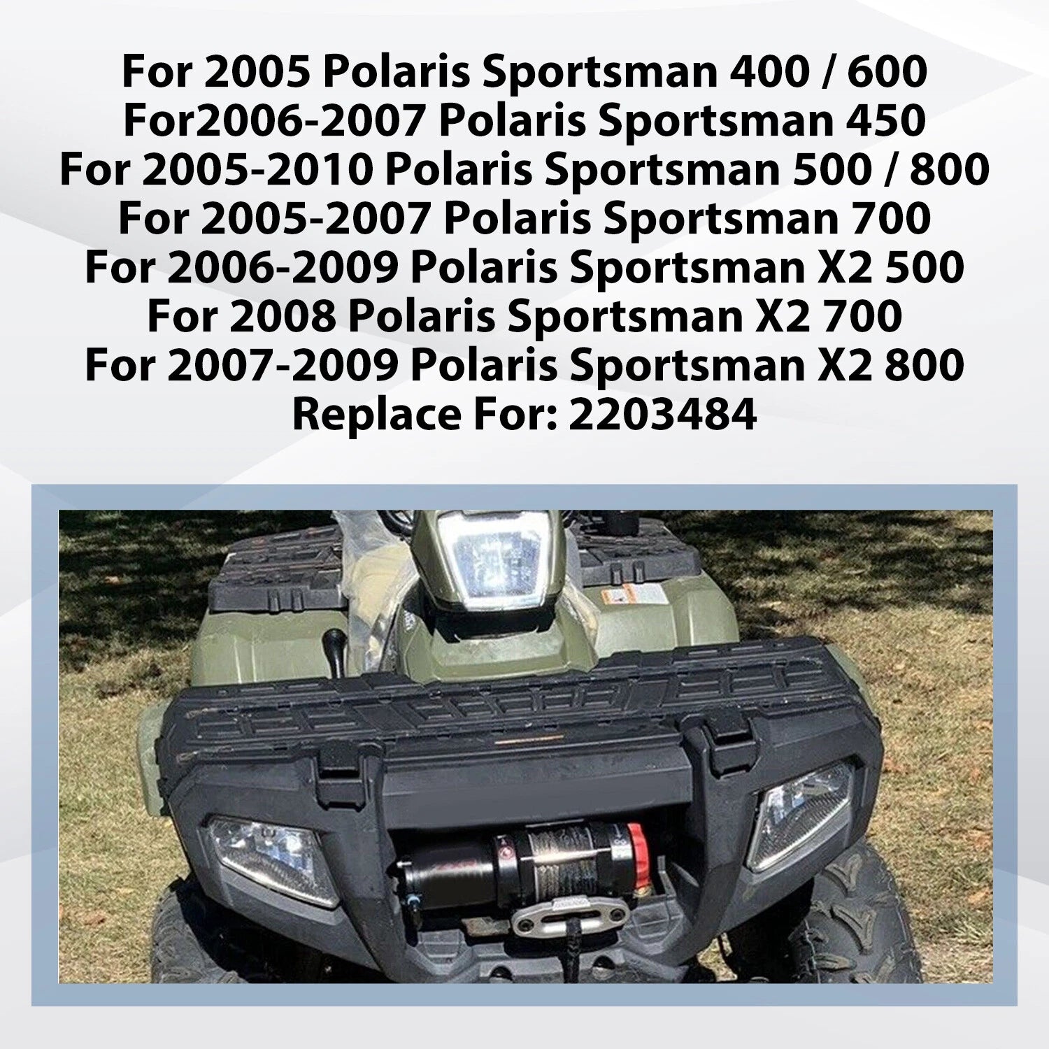 Front Lower Cargo Rack Storage Box for Polaris Sportsman 500 HO (2005–2010) #2203484