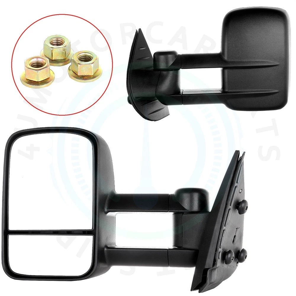 2X Manual Tow Mirrors for Chevy Silverado Sierra 1500 2500HD (2007–2013)