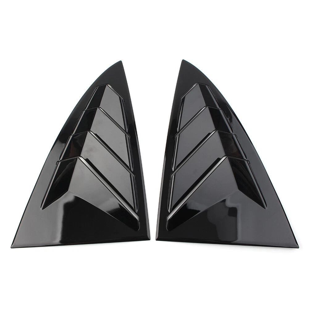 2X Glossy Black Side Vent Window Scoop Louver Trim for Tesla Model 3 (2017–2022)